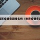 世界最新疫情各国排名榜（世界疫情各国最新数据）